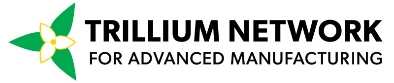 Trillium Network for Advanced Manufacturing Logo, featuring a trillium flower with 3 green leaves